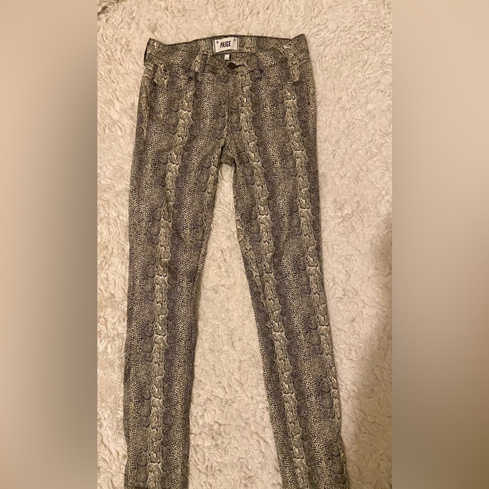 Paige Verdugo Skinny jeans - python print - size 26